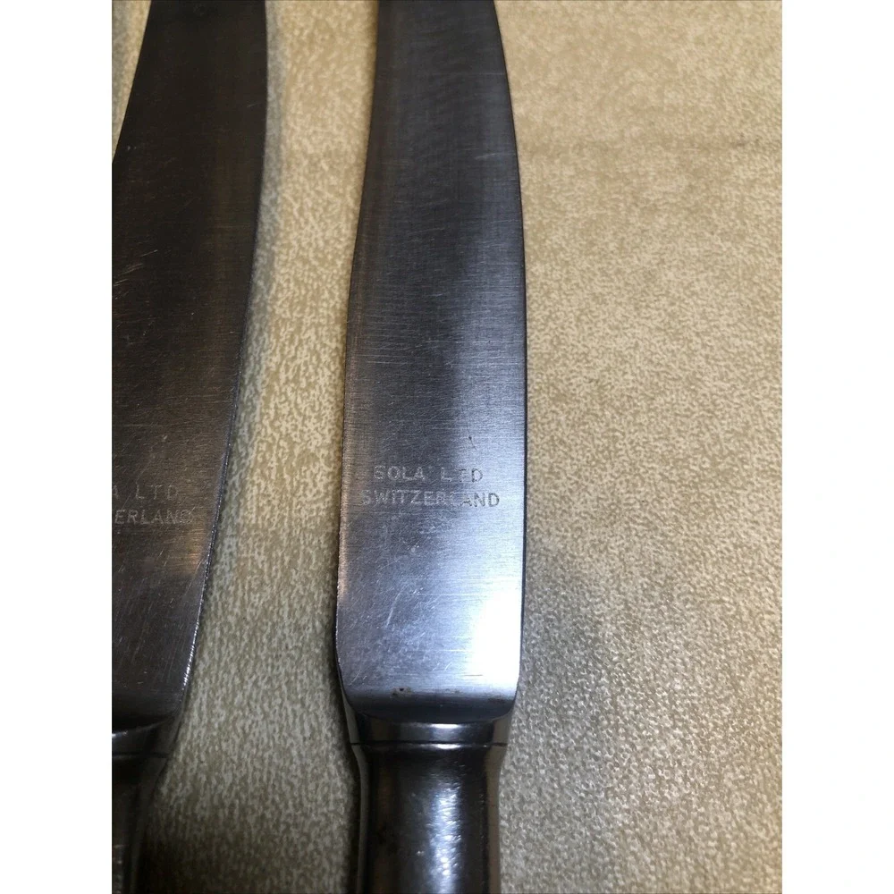 QUALITY SOLA SWISS SWITZERLAND STAINLESS STEEL 5 PCS KNIVES‎